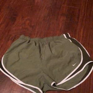 Green Nike shorts
